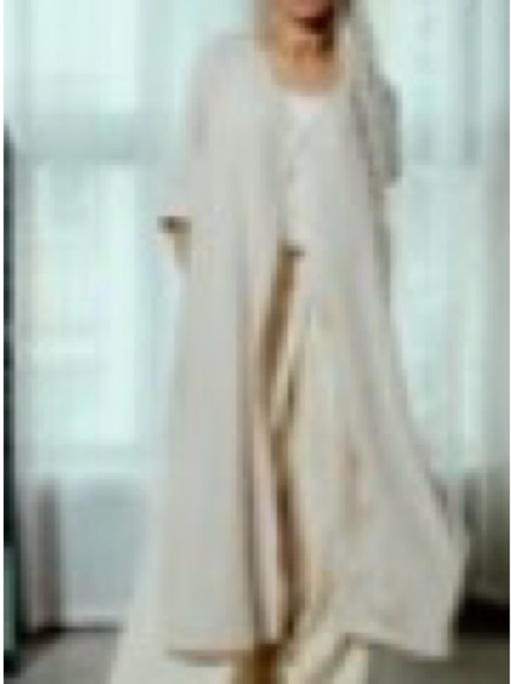 Relaxed Cream plaid duster